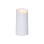 Star Trading Bougie LED Flamme pilier Ø 7.5 x 15 cm, Blanc