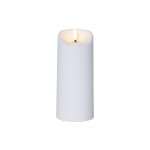 Star Trading Bougie LED Flamme pilier Ø 7.5 x 18 cm, Blanc