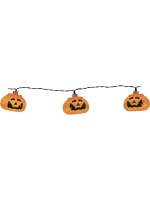 Star Trading Guirlande lumineuse Halloween Pumpkins 210 cm, Orange