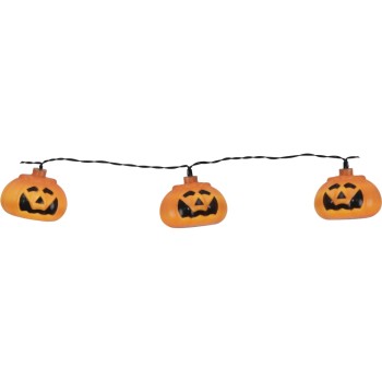 Star Trading, Lichterkette Halloween Pumpki, Outdoor, KW, 8 LEDs, 210cm, exkl. 3x AA