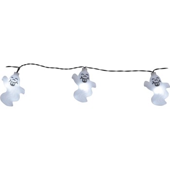 Star Trading, Lichterkette Halloween Ghosts, Outdoor, KW, 8 LEDs, 210cm, exkl. 3x AA