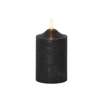 Star Trading LED Pillar Kerze black , exkl. Batterie 2xAA, 15x7.5cm, Timer 6/18h Star Trading LED Pillar Kerze black , exkl. Batterie 2xAA, 15x7.5cm, Timer 6/18h