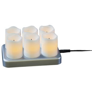 Star Trading LED-Kerze Chargeme 6er Set, with accu, Bat: 6xNiMH with