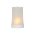 Star Trading Bougie LED Pillar Flamme Marbre Ø 5.5 x 9 cm, Gris, 2 Stk