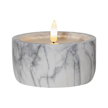 Star Trading LED Pillar Flamme Marble, Indoor, grey, 7.5cm, Timerfunktion, 0.03W Star Trading LED Pillar Flamme Marble, Indoor, grey, 7.5cm, Timerfunktion, 0.03W