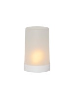 Star Trading LED Pillar Kerze Flame Kerze, Outdoor, white, 14.5cm, Timerfunk, 0.72W