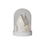 Star Trading Décoration de table Maison Kupol 17.5 cm, blanc