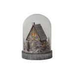 Star Trading Boule à neige Maison Kupol, 17.5 cm, brun