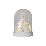 Star Trading Boule à neige Forêt d'hiver de Kupol 17.5 cm, blanc