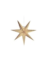 Star Trading Papierstern Antique, 60 cm x 60  cm x 16 cm, 1 LED, Indoor