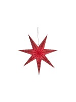Star Trading Papierstern Antique, 60 cm x  60 cm x 16 cm, 1 LED, Indoor