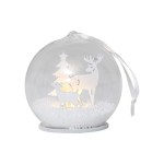 Star Trading Décoration de table La faune de la sphère 9 cm, blanc