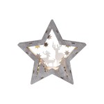 Star Trading Décoration de table Fauna Étoile 25 cm, bois