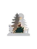 Star Trading Tischdeko Forest Friends, 6 cm x 38 cm x 37 cm, 10 LEDs, Indoor