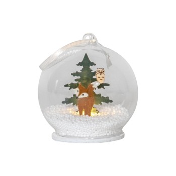 Star Trading Tischdeko Forest Friends, 8 cm x 9 cm x 8 cm, 1 LED, Indoor