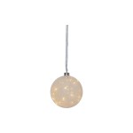 Star Trading Glasdekoration Glow Snow, 15 cm x 16.5 cm x 15 cm, 30 LEDs, Indoor