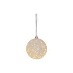 Star Trading Glasdekoration Glow Snow, 20 cm x 21 cm x 20 cm, 50 LEDs, Indoor