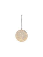 Star Trading Glasdekoration Glow Snow, 20 cm x 21 cm x 20 cm, 50 LEDs, Indoor
