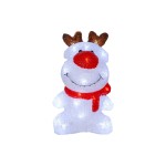 Star Trading Figurine LED Renne Crystalo, 28 cm, blanc