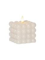 Star Trading LED Pillar Kerze Flamme Dot, 0.03W, IP20, Weiss
