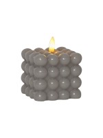 Star Trading LED Pillar Kerze Flamme Dot, 0.03W, IP20, Grau