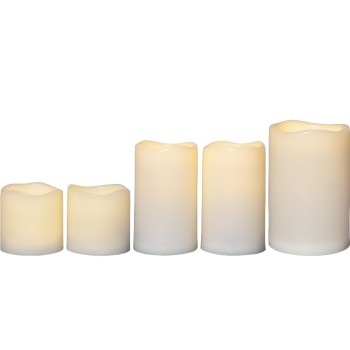 Star Trading LED Pillar Kerze Paul 5er Pack, 0.03W, IP20, Elfenbein Star Trading LED Pillar Kerze Paul 5er Pack, 0.03W, IP20, Elfenbein