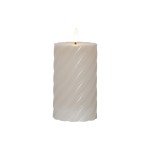 Star Trading LED Pillar Kerze Flamme Swirl, 0.03W, IP20, Beige