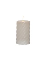 Star Trading LED Pillar Kerze Flamme Swirl, 0.03W, IP20, Beige