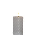 Star Trading LED Pillar Kerze Flamme Swirl, 0.03W, IP20, Grau