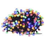 Star Trading Lichterkette Berry Mini schwar, inkl. LED Multi, IP44, 600cm