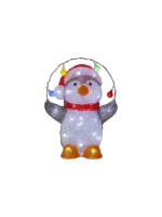 Star Trading Dekoration Crystalo Pinguin, with LED KW, IP44