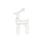 Star Trading Figurine LED Silhouette Tuby Deer, 105 cm, transparent