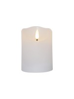 Star Trading LED Pillar Kerze Flamme Rustic, 0.06W, IP20, white