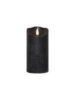 Star Trading LED Pillar Kerze Flamme Rustic, 0.03W, IP20, black 