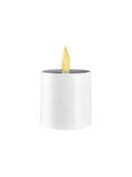 Star Trading Bougie LED Solar Saul, Ø 7.3 x 11 cm, blanc