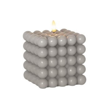 Star Trading LED Pillar Kerze Flamme Dot, Indoor, grey, 12.5 cm Höhe, Timer Star Trading LED Pillar Kerze Flamme Dot, Indoor, grey, 12.5 cm Höhe, Timer