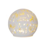 Star Trading Boule à neige MerryX-mas, Ø 12 cm, blanc