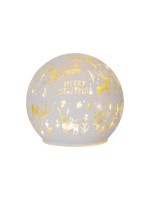 Star Trading Glas Decoration MerryX-mas, IP20, Warmweiss, white