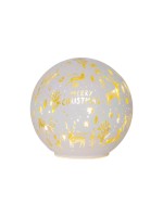 Star Trading Glas Decoration MerryX-mas, IP20, Warmweiss, white