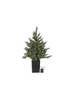 Star Trading Weihnachtsbaum LED Grauland, IP20, Warmweiss, Grün