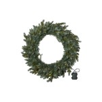Star Trading Couronne de Noël à LED Greyland, Ø 80 cm, vert
