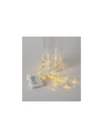 Star Trading Lichterkette Dew Drop Micro, IP44, Warmweiss, Transparent