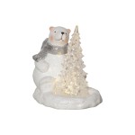 Star Trading Figurine LED Polaire, 14 cm, blanc