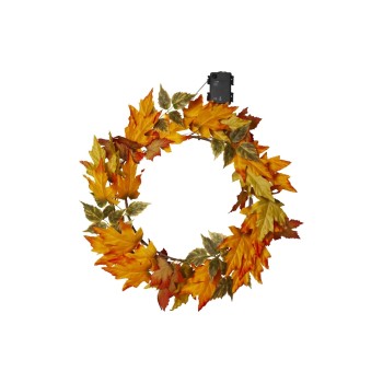 Star Trading Herbstkranz Autumn IP44, LED 0.27W, warmweiss, exkl. 3x AA, Timer