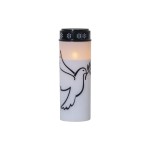 Star Trading LED Grablicht Dove Weiss, exkl. Batterie 2xC, H 20.50cm, Timer 6/18h