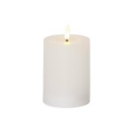 Star Trading Bougie LED Flamme Flow, Ø 7.5 x 12.5 cm, Blanc