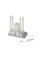 Star Trading LED Pillar Kerze Flamme, Indoor, white, Charge