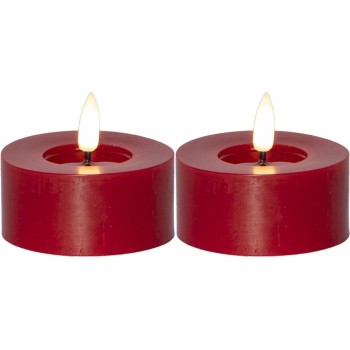 Star Trading LED Teelicht 2 Pack Flow, Indoor, red, 5.5cm Höhe, Timerfunktion Star Trading LED Teelicht 2 Pack Flow, Indoor, red, 5.5cm Höhe, Timerfunktion