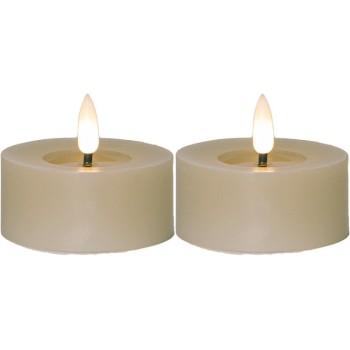 Star Trading LED Teelicht 2 Pack Flow, Indoor, Beige, 5.5cm Höhe, Timerfunktion Star Trading LED Teelicht 2 Pack Flow, Indoor, Beige, 5.5cm Höhe, Timerfunktion