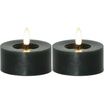 Star Trading LED Teelicht 2 Pack Flow, Indoor, Grün, 5.5cm Höhe, Timerfunktion Star Trading LED Teelicht 2 Pack Flow, Indoor, Grün, 5.5cm Höhe, Timerfunktion